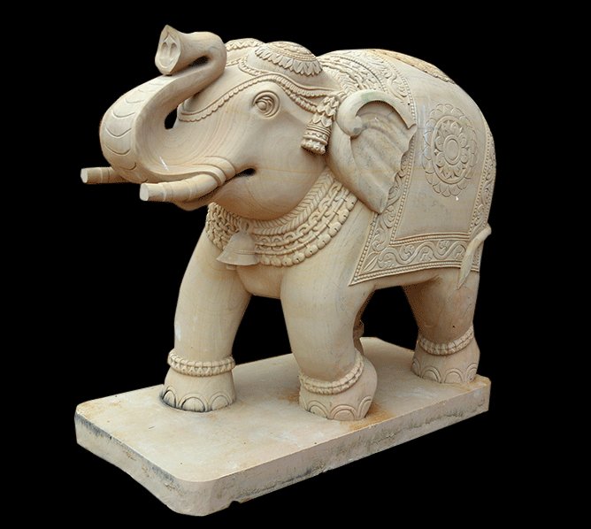 Marble Elephant Statue