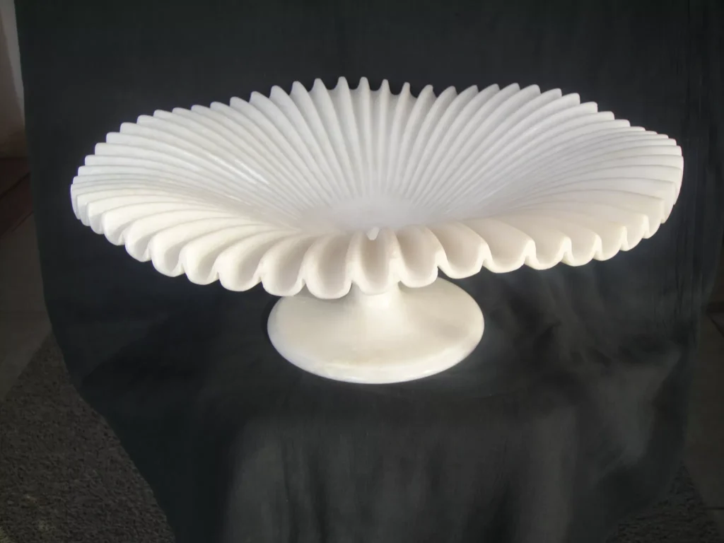 WHITE MARBLE CARVING BOWL