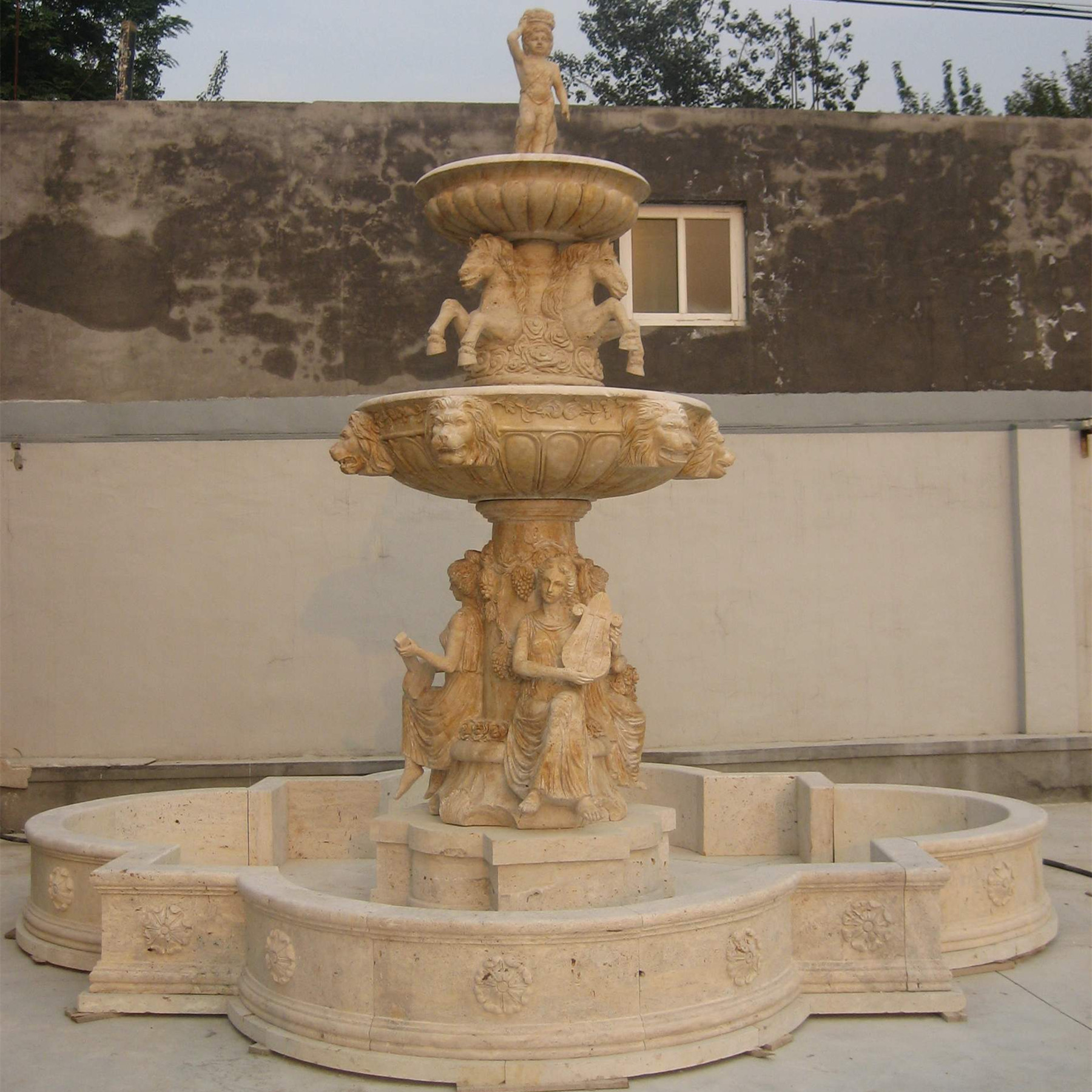 YELLOW MARBLE FOUNTAIN