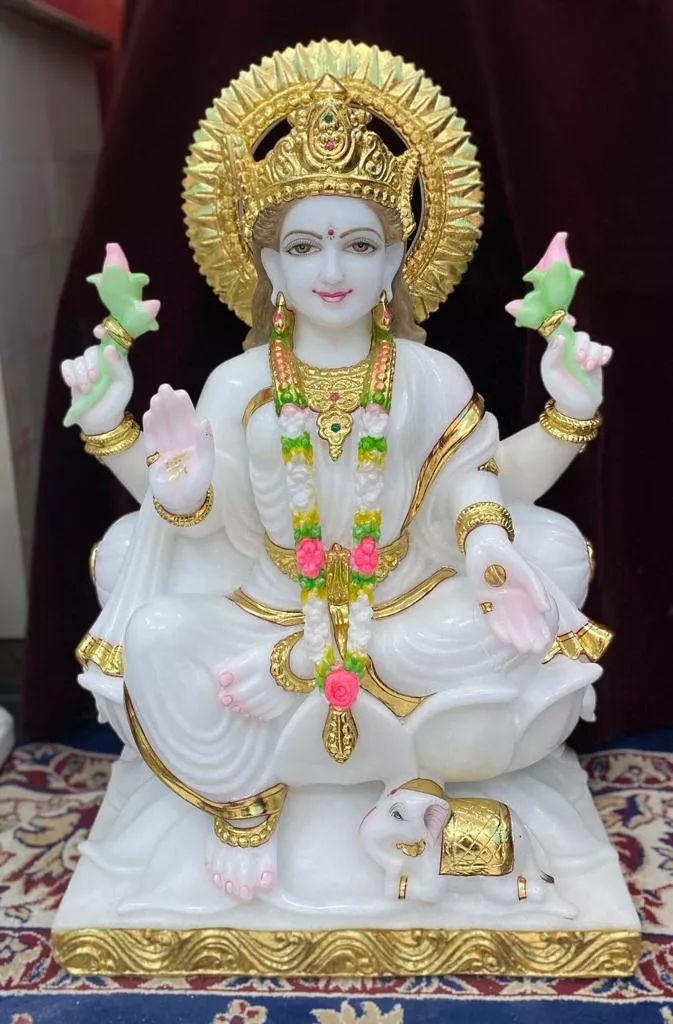 LAXMI MATA IN GOLD PAINTING WORK