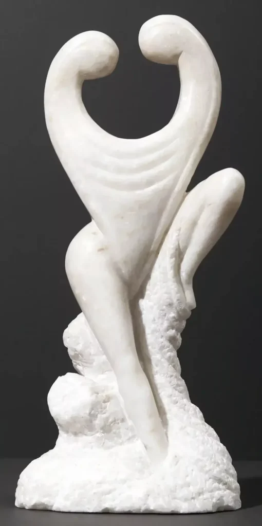 MODERN ART IN WHITE MARBLE