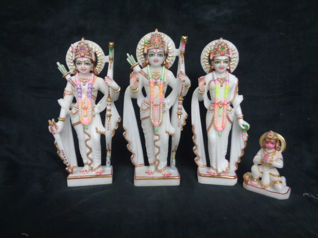 RAM DARWAR IN FIRST QUALITY WHITE MARBLE WITH GOLD PAINTING WORK