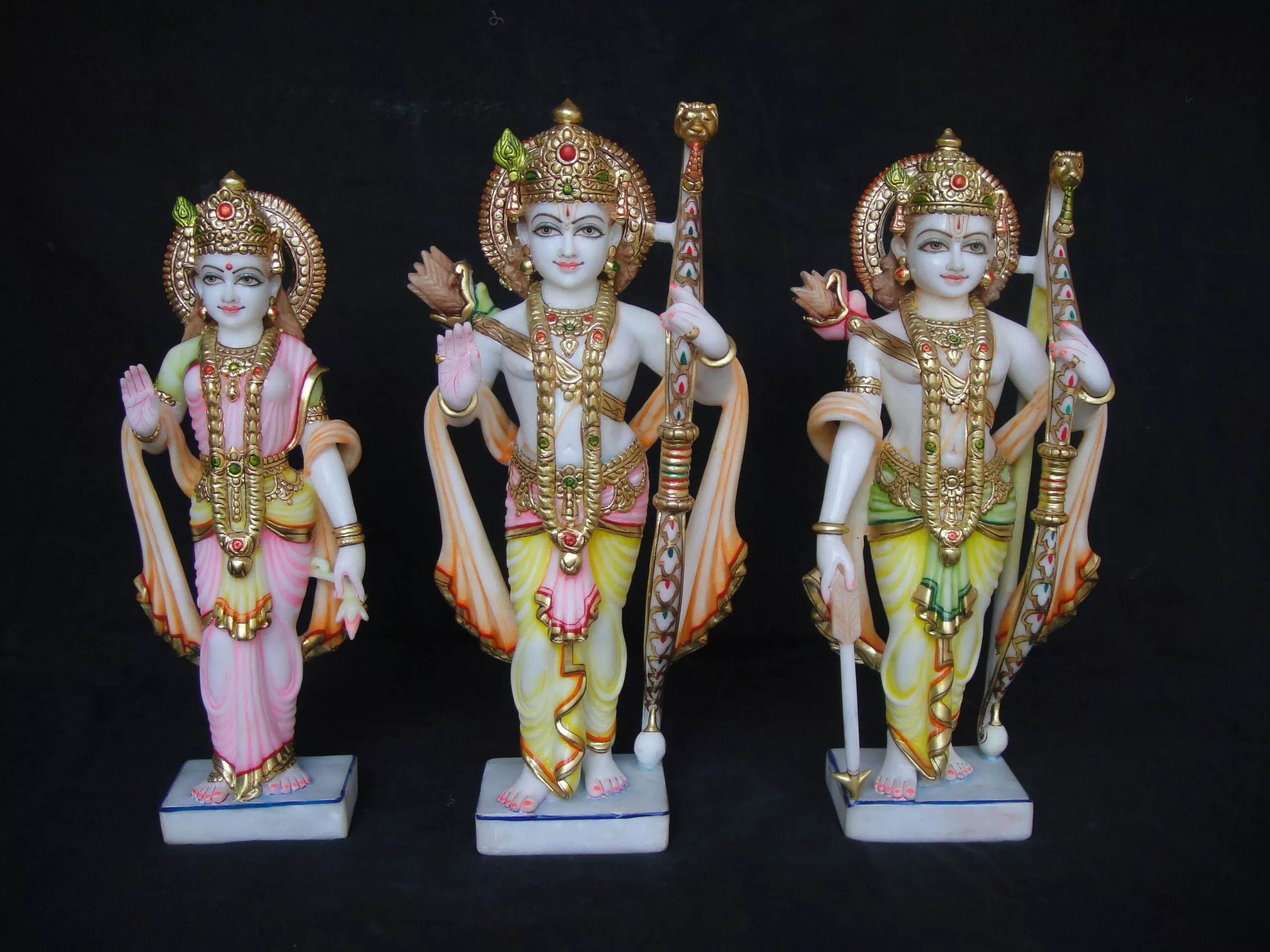 RAM DARWAR IN FIRST QUALITY WHITE MARBLE WITH GOLD PAINTING WORK