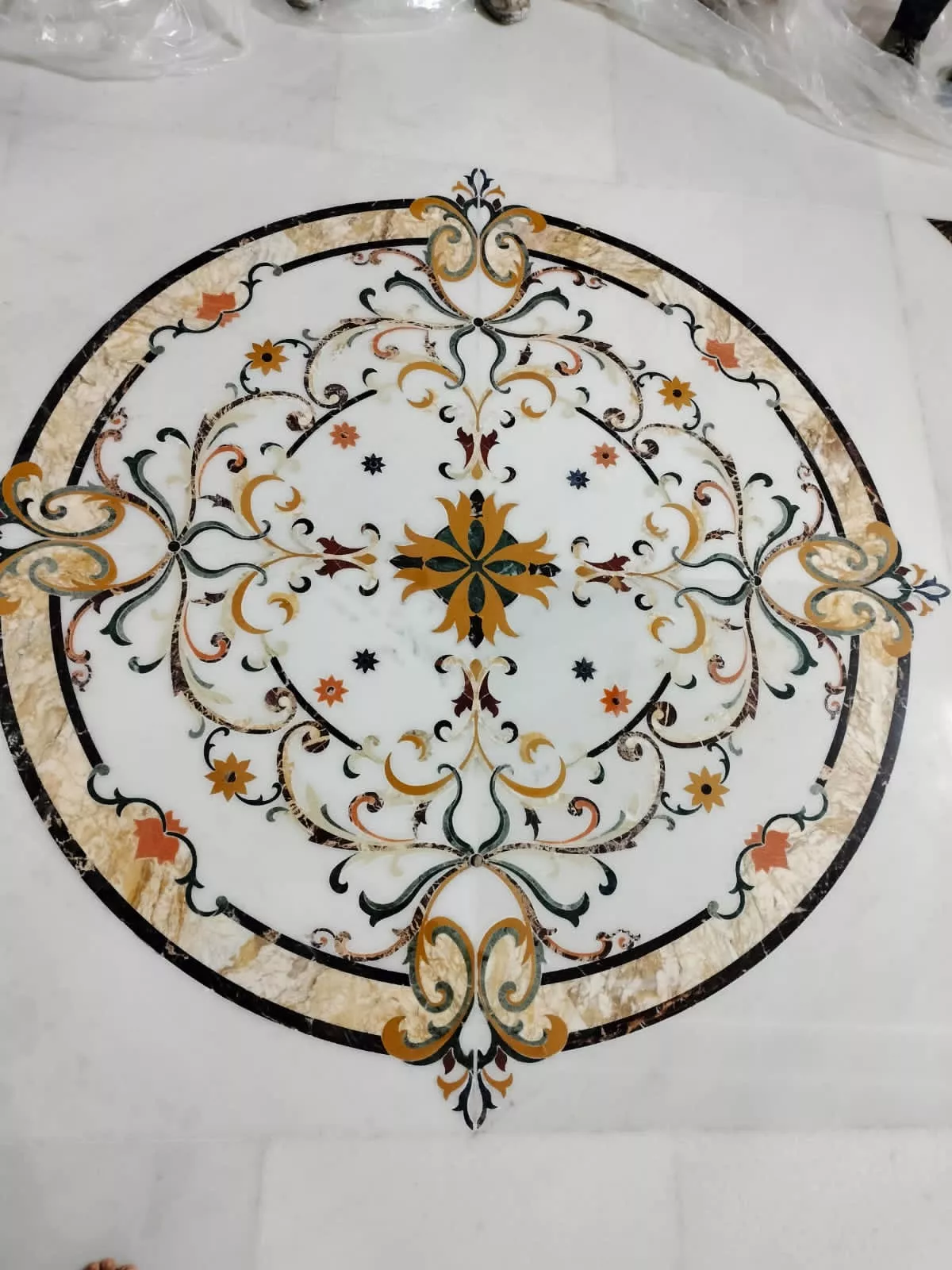 RAM MANDIR FLOORING INLAY WORK
