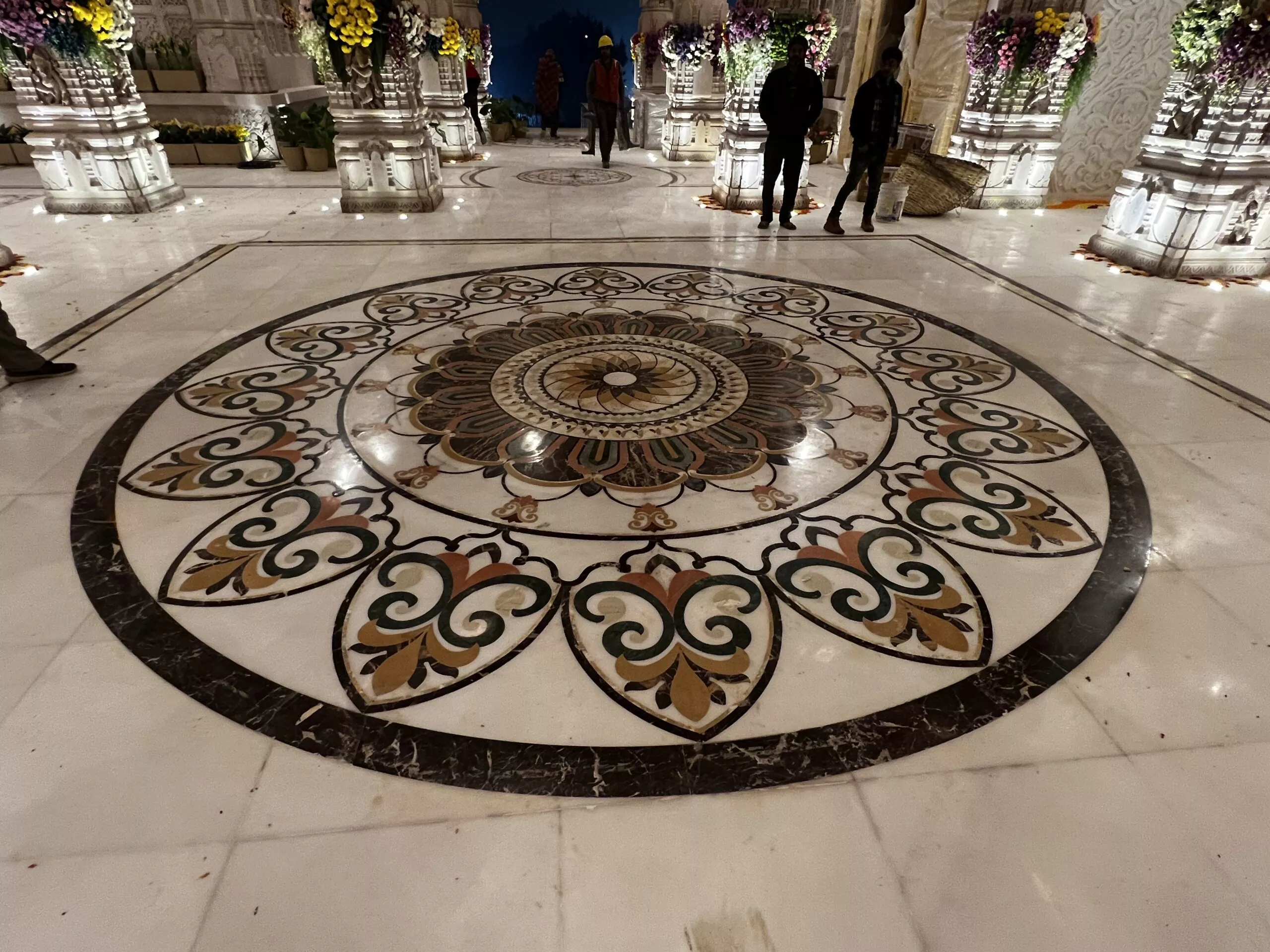 RAM MANDIR FLOORING INLAY WORK