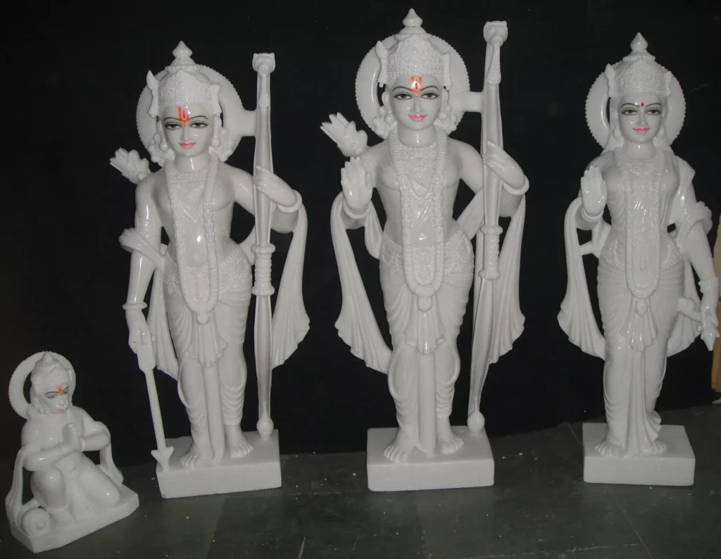 RAM DARWAR IN FIRST QUALITY WHITE MARBLE WITH PAINTING WORK